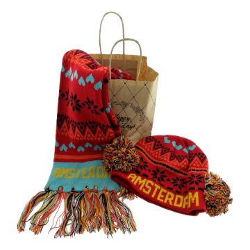 Kindercadeau set "Amsterdam Winter" Muts en Sjaal