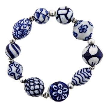 Armband met Delfts Blauwe Kralen