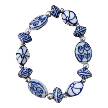 Armband Delfts Blauw Tulpen