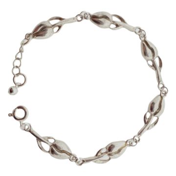 Armband verzilverde tulpen
