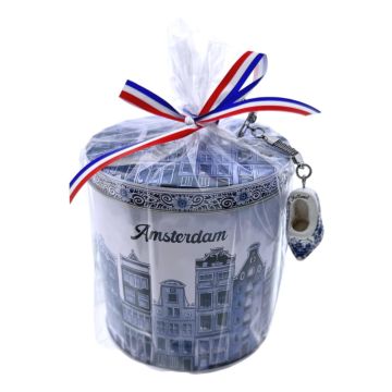 Stroopwafels in blik "Amsterdam Klassiek", Groot, cadeau