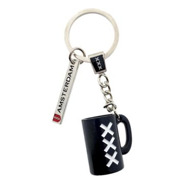 Sleutelhanger "Amsterdam XXX Beker Zwart"