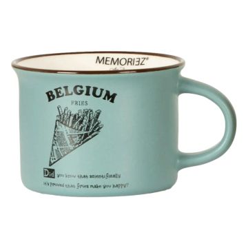 Memoriez Belgische Friet Mok - Navy Mat
