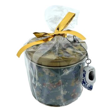 Bewaarblik Van Gogh Bloemen met stroopwafels & sleutelhanger