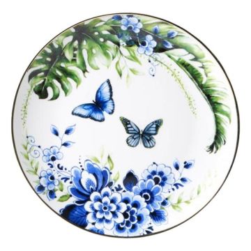 Wandbord "Vlindertuin",  afmeting 20 cm