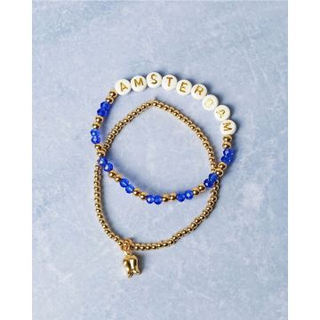 Armband Amsterdam Tulp - Bedel - Set van 2