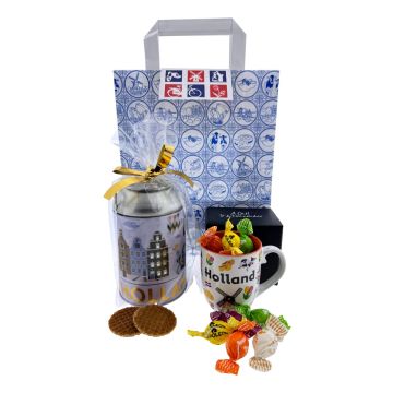 Stroopwafel + Snoep Geschenk "Hollandse Iconen"
