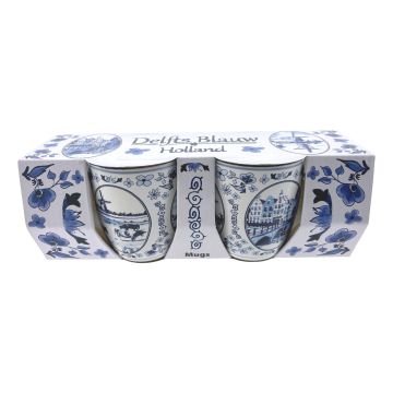 Cadeauset Twee koffie Kopjes Delfts Blauw Holland