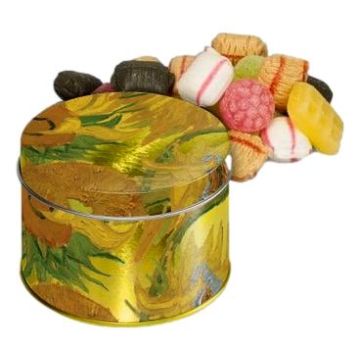 Delicacy tin Van Gogh Sunflowers with Old Dutch Sweets