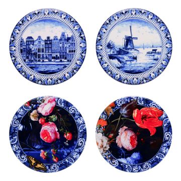 Onderzetters Hollandse schilderijen set van 4