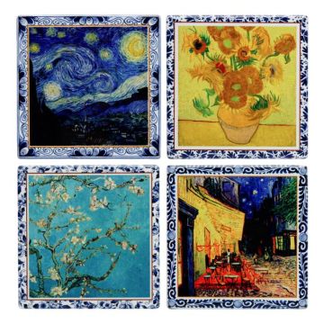 Coasters Van Gogh, Ceramic, Set of 4