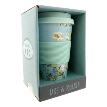 Take Away Mug with Almond Blossoms Design