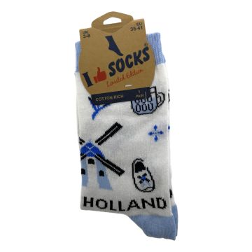 Dames Sokken "Molen Delftsblauw" -  35-41