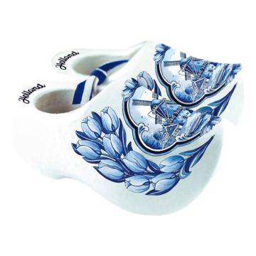 Delft Blauwe Souvenir Klompen - 14 cm