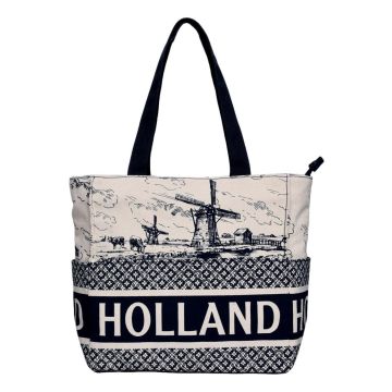 Schoudertas - Denim - Hollandse Molens (Klein)
