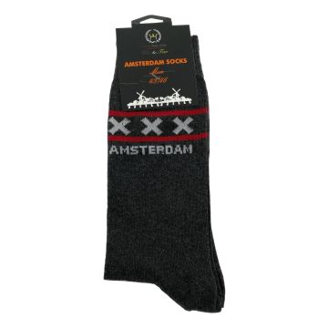 Donkergrijze sokken "Amsterdam XXX"