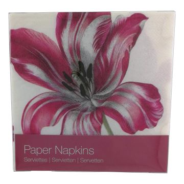 Luxe servetten "Drie Tulpen" door Maria Merian