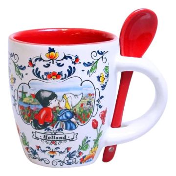 Espresso Mokje Hollands Paar Oranje, 6.5 cm