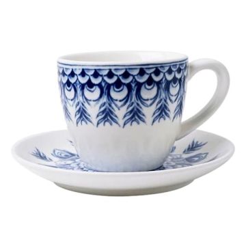Espresso Kop & Schotel Paauw Blauw