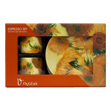 Espresso set, Vincent van Gogh, "Sunflowers"