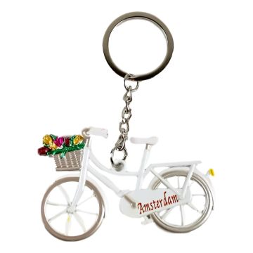 Sleutelhanger "Witte Fiets' - Amsterdam 