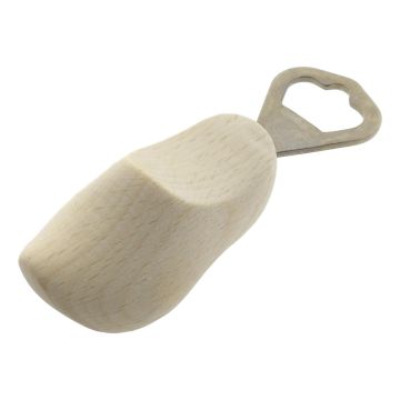 Clog bottle opener 8cm, Blank Wood