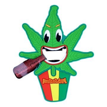 Flesopener Weedblad Amsterdam