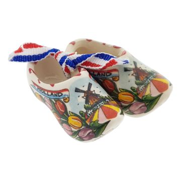 Gekleurde keramieke Tulpen klompjes, 5cm