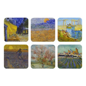 Coasters , Van Gogh, Masterpieces Kroller Muller,set of six