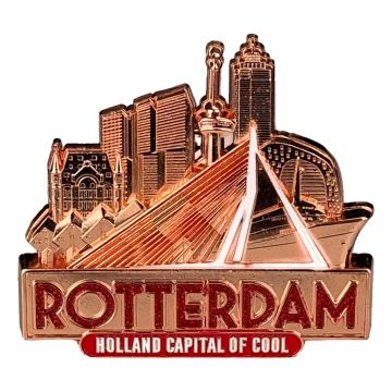 Koelkastmagneet "Rotterdam - Capital of Cool" Goudkleurig