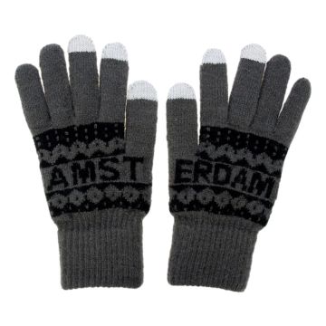 Mannenhandschoenen Graig Amsterdam Zwart / Wit/ Grijs