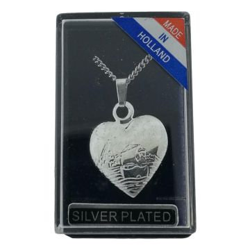 Ketting Zilver "Hartvormige hanger met Molen"