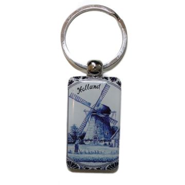 Sleutelhanger molen delftsblauw