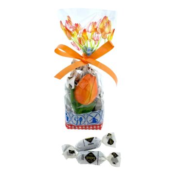 Hollandse Hopjes met Oranje Tulp XL Magneet 