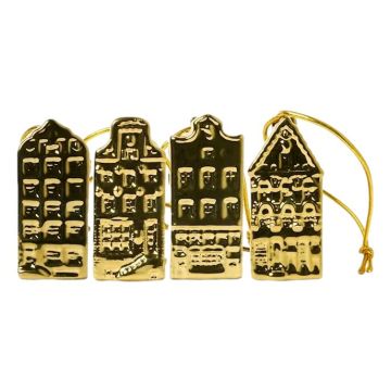 Kersthangers Gouden Huisjes Mini