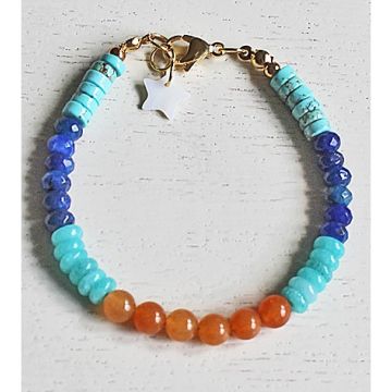 Armband 8mm kralen jade, jaspis en aventurijn
