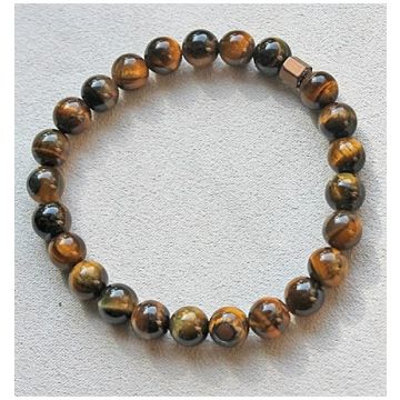 Armband 8mm Tijgeroog kralen