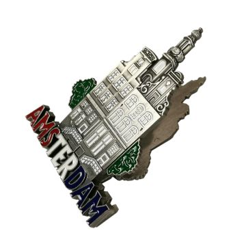 Magneetclip "grachten Amsterdam" - tin