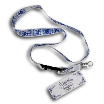 Lanyard / sleutelkoord Delfts blauw Holland