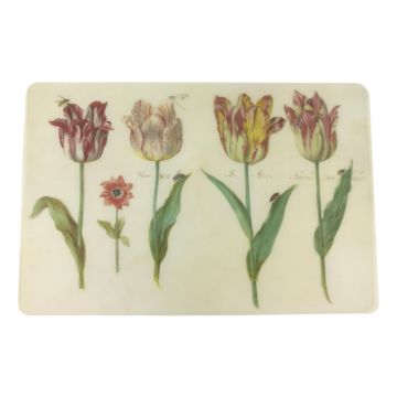 Placemat "Twee tulpen met Insecten"