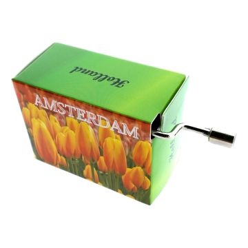 Muziekdoosje - Oranje en gele tulpen