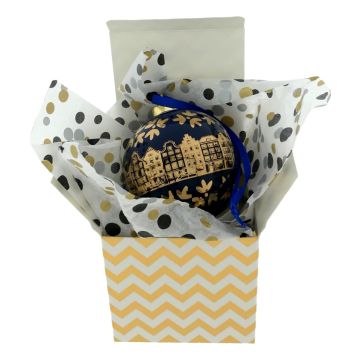 Christmas Ball Gift XL - Canal Houses Blue