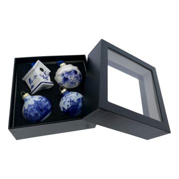 Grote Luxe Kerstballen Set van 4 in Cadeauverpakking 2