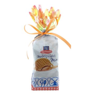 Mini Syrupwaffles in Dutch Icon bag with Tulip Magnet