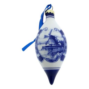 Christmas bauble Icicle landscape blue