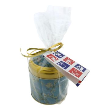 Stroopwafels in Van Gogh Amandelbloesem blikje, cadeau verpakt