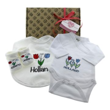 Baby Romper cadeauset "Tulpen"