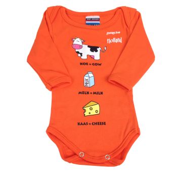 Baby romper Koe Oranje