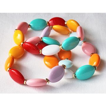 Armband veelkleurige grote kralen