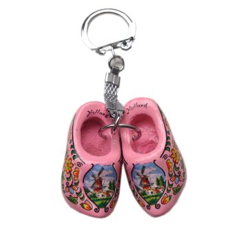 Sleutelhanger 2 Roze klompjes